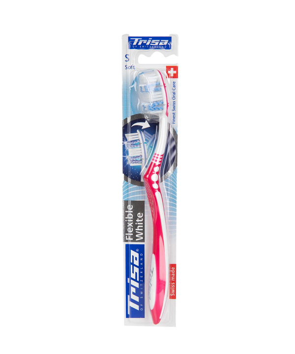 مسواک با برس نرم تریزا Trisa مدل Flexible White