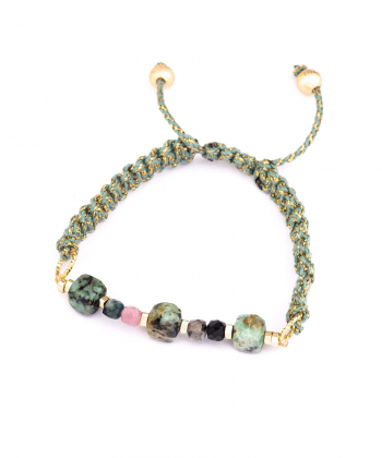 دستبند الون مدل میکس بافت فیروزه آفریقایی آیلا