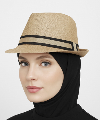 کلاه شاپو زنانه ساتین مدل M81DE