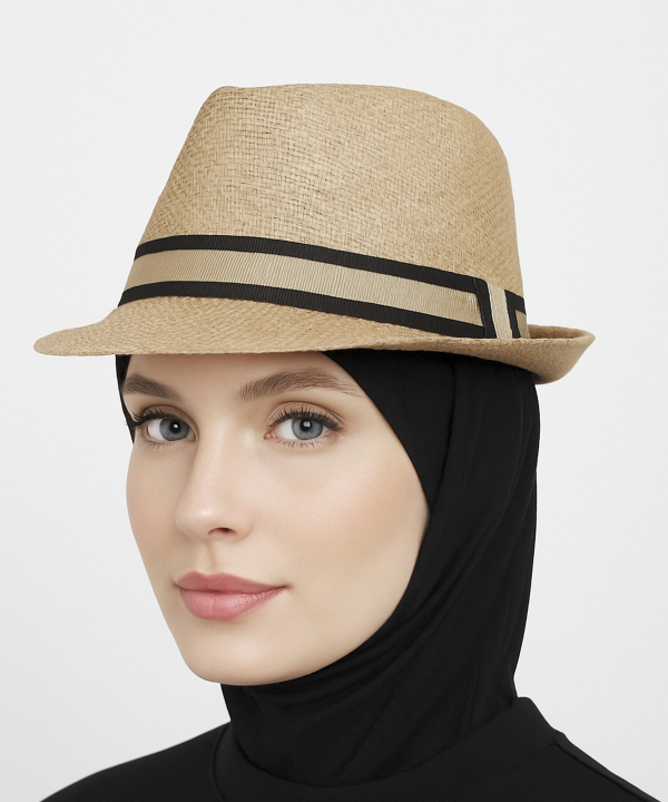 کلاه شاپو زنانه ساتین مدل M81DE