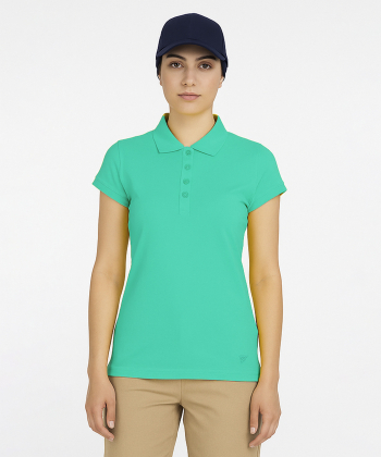 پولوشرت آستین کوتاه زنانه ساتین مدل W10AB