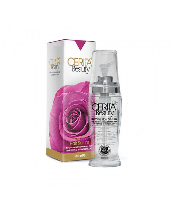 سرم تقویت کننده تار مو حاوی ویتامین E و کراتین سریتا بیوتی Cerita Beauty حجم 120 میلی‌لیتر
