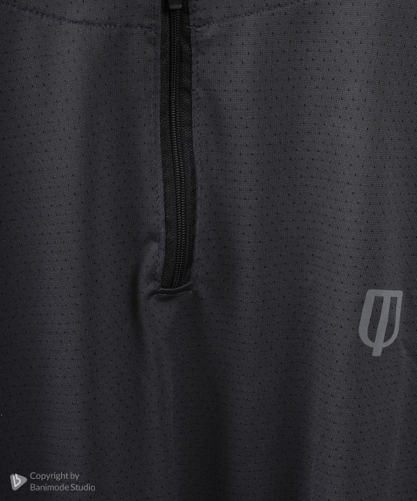 UNIPRO MEN-1/2 ZIPPER PERFORMANCE SHIRTS-ANTHRACITE