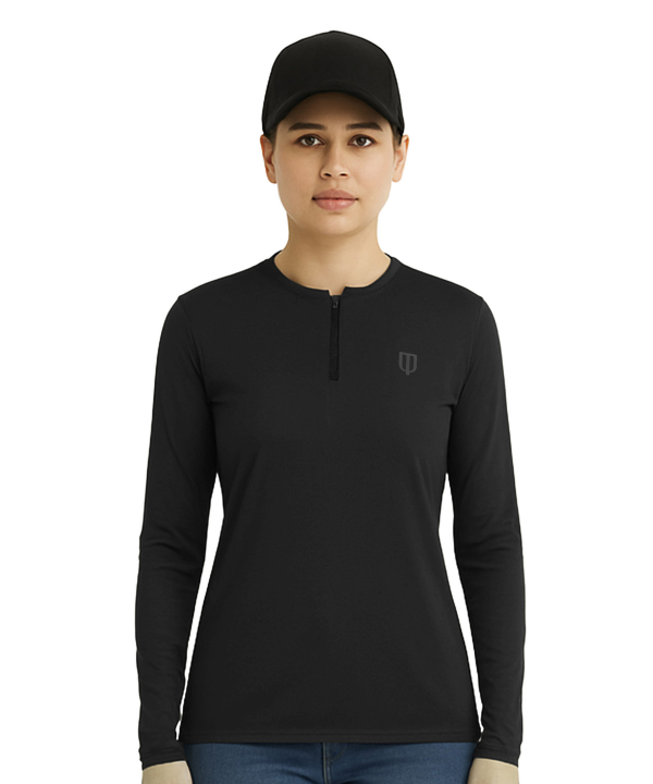 UNIPRO WOMEN-1/2 ZIPPER PERFORMANCE SHIRTS