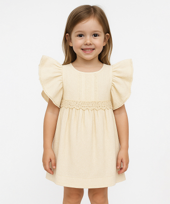 پیراهن آستین کوتاه دخترانه مرینو مدل 1727