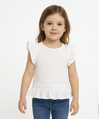 تاپ نخی دخترانه مرینو مدل 1742