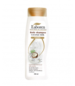 شامپو بدن شیر نارگیل لابورن Laboren مدل Coconut Milk حجم 300 میلی لیتر