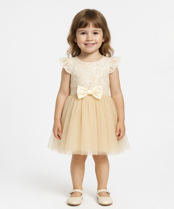 پیراهن آستین حلقه ای دخترانه سارا برن مدل 102