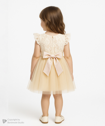 پیراهن آستین حلقه ای دخترانه سارا برن مدل 102