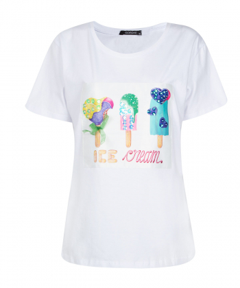 تیشرت زنانه آستین کوتاه گردیه Gordye کد 303103