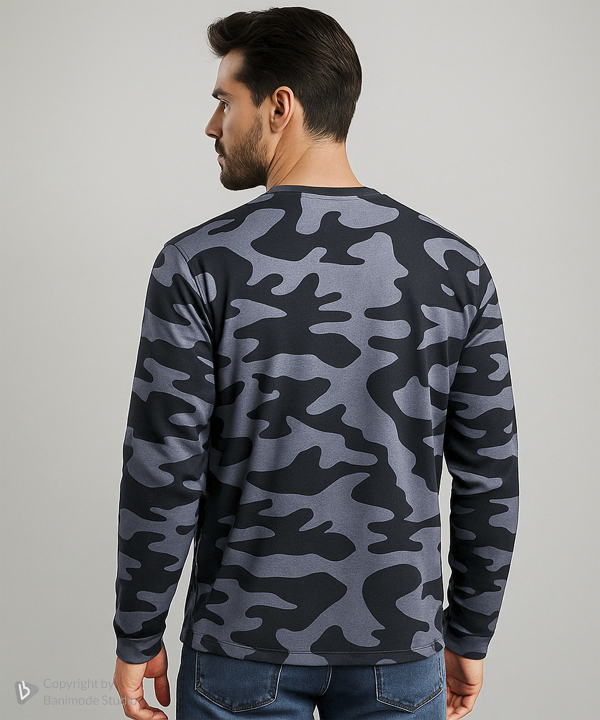 UNIPRO MEN-1/2 ZIPPER PERFORMANCE SHIRTS-CAMOUFLAGE