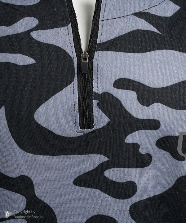 UNIPRO MEN-1/2 ZIPPER PERFORMANCE SHIRTS-CAMOUFLAGE
