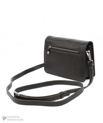 کیف دوشی چرم طبیعی زنانه نوین چرم Novin Leather مدل آناهید