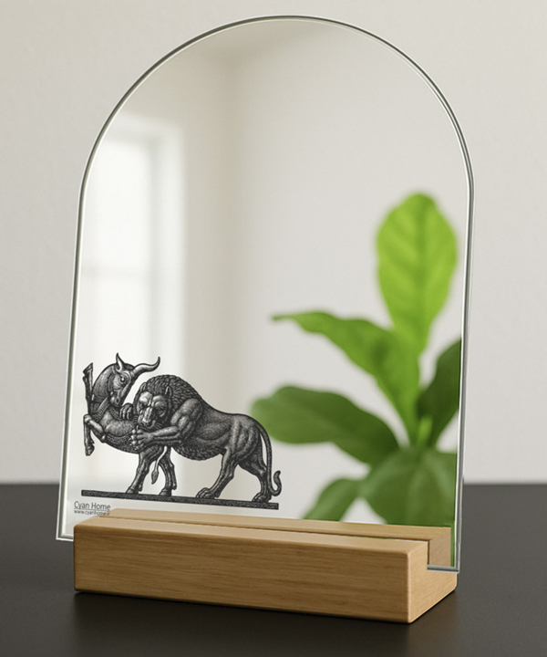 آینه رومیزی سایان هوم Cyan home طرح شیر و گاو