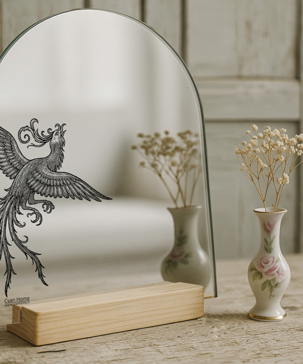 آینه رومیزی سایان هوم Cyan home طرح سیمرغ