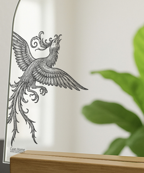آینه رومیزی سایان هوم Cyan home طرح سیمرغ
