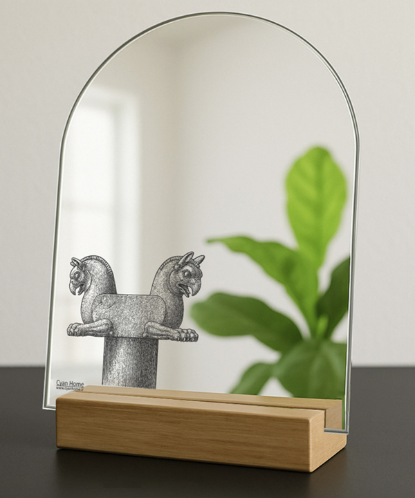 آینه رومیزی سایان هوم Cyan home طرح سرستون شیردال