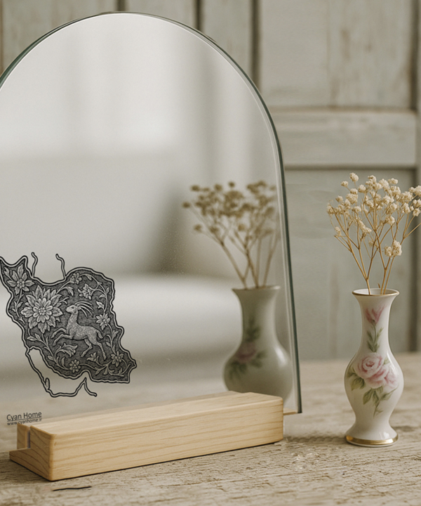 آینه رومیزی نقشه ایران سایان هوم Cyan home طرح تذهیب