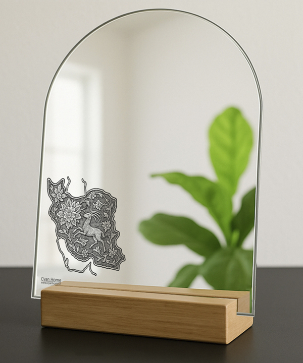 آینه رومیزی نقشه ایران سایان هوم Cyan home طرح تذهیب
