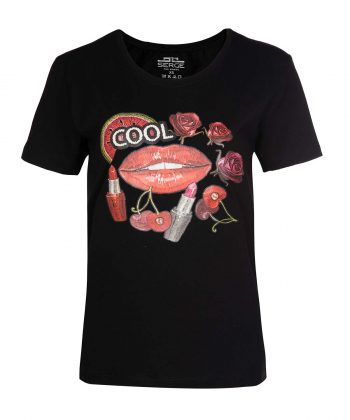 تیشرت زنانه طرح دار سرژه Serge کد 203267