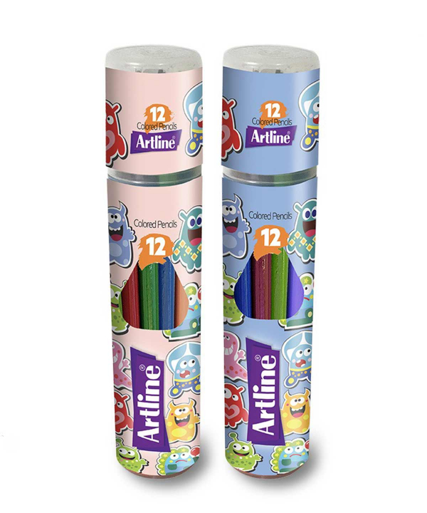 مداد رنگی 12 رنگ آرت لاین Artline مدل استوانه‌ای