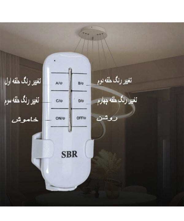 لوستر چشمه نور مدل مدرن سه حلقه کد L6345
