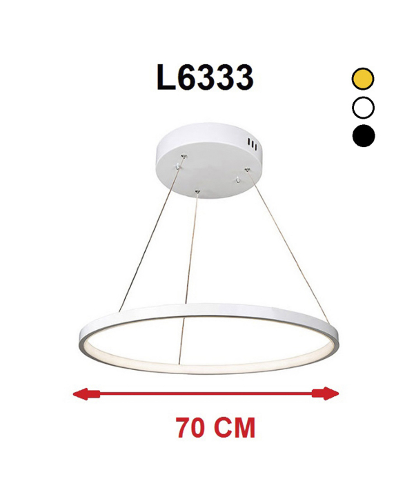 لوستر آویز مدرن چشمه نور کد L6332/1WT