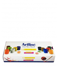 گواش پلاستیکی 12 رنگ آرت لاین Artline