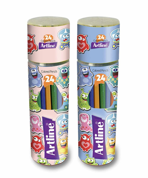 مداد رنگی 24 رنگ آرت لاین Artline مدل استوانه‌ای