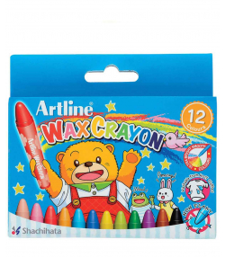 مداد شمعی 12 رنگ آرت لاین Artline مدل Ecy-Wx-12S