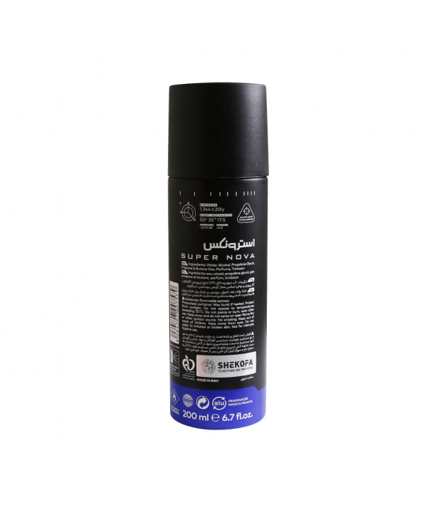 اسپری دئودورانت مردانه استرونکس Astronex مدل Super Nova حجم 200 میلی‌لیتر