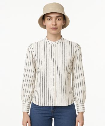 شومیز نخی آستین بلند زنانه ریس مدل 1020062