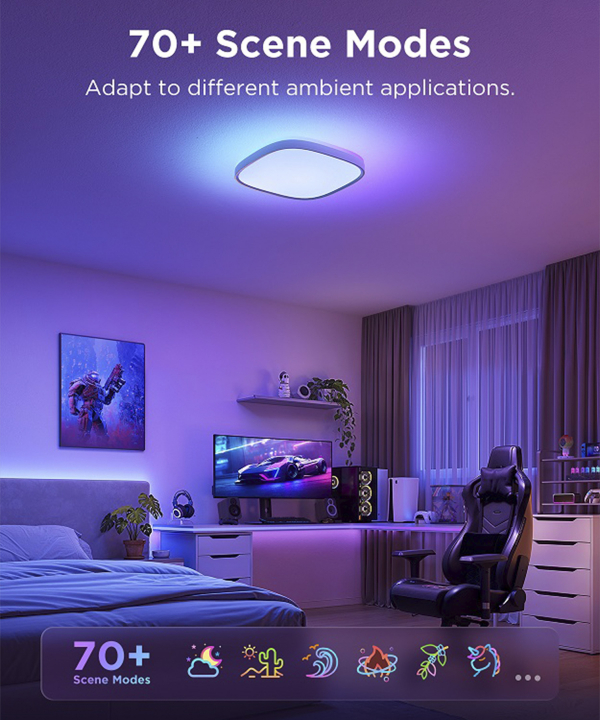 چراغ سقفی هوشمند 30 سانتی گووی Smart Square Ceiling Light H80A4
