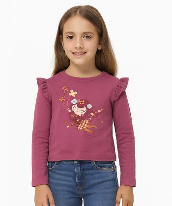 تیشرت آستین بلند دخترانه بانی نو مدل 57001162