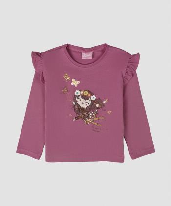 تیشرت آستین بلند دخترانه بانی نو مدل 57001162