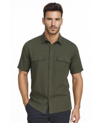 پیراهن آستین کوتاه مردانه کروم مدل 2410114