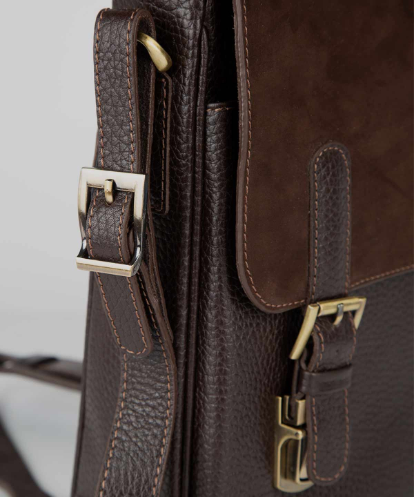 کیف اداری چرم طبیعی چرم مشهدMashhad leather مدل A5550– قهوه ای