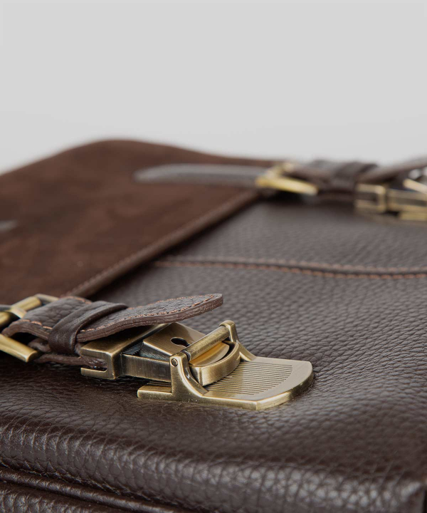 کیف اداری چرم طبیعی چرم مشهدMashhad leather مدل A5550– قهوه ای