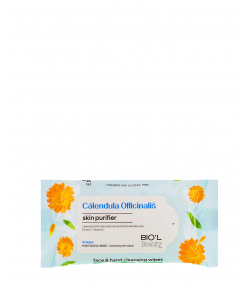 دستمال مرطوب پاک کننده دست و صورت بیول BIOˊL مدل Calendula بسته 10عددی