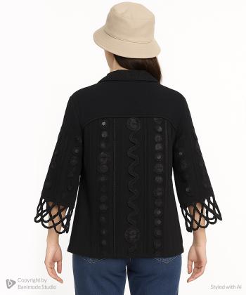 مانتو مجلسی کوتاه زنانه فلای فشن مدل 1101001485