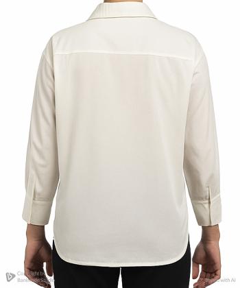 شومیز لینن آستین بلند زنانه فلای فشن مدل 1106000433