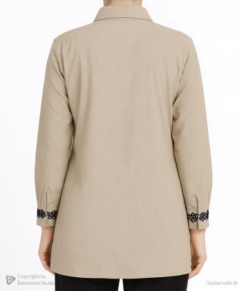 شومیز نخی آستین بلند زنانه شندی مدل 8170