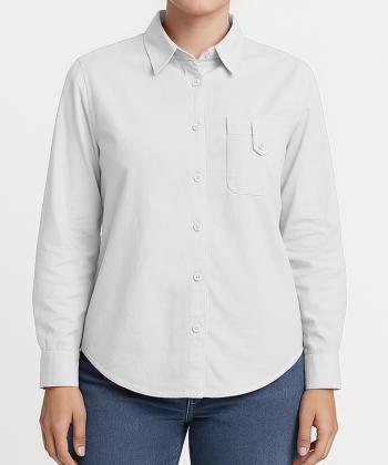 شومیز نخی آستین بلند زنانه شندی مدل 912212-72