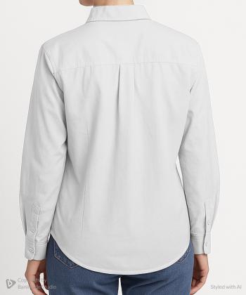 شومیز نخی آستین بلند زنانه شندی مدل 912212-72