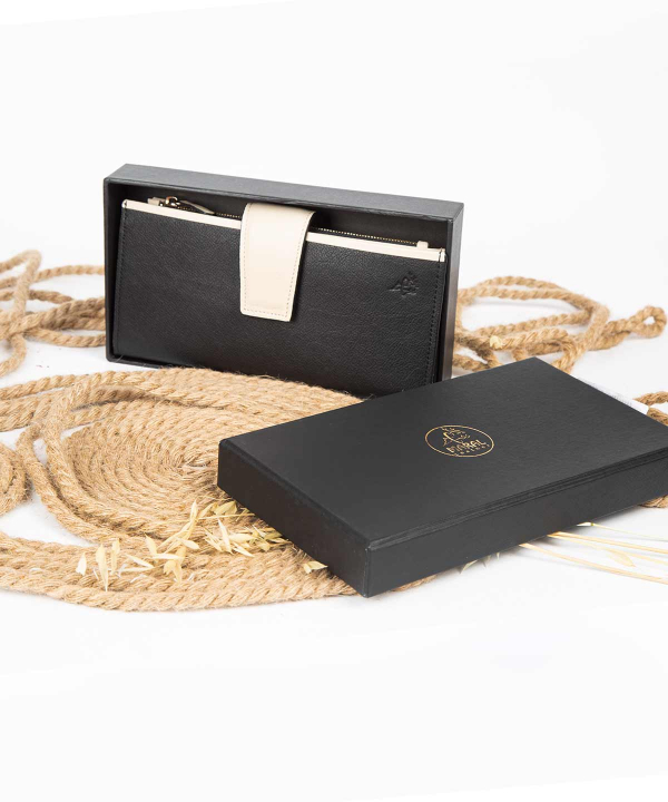 کیف پول دکمه دار زنانه مارال چرم Maral Leather مدل پوپک