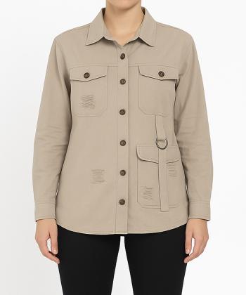 مانتو شومیزی کوتاه زنانه شندی مدل 9122