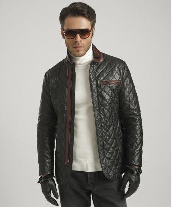 کت مردانه چرم طبیعی نوین چرم Novin Leather مدل RIVOLI