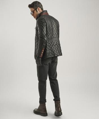 کت مردانه چرم طبیعی نوین چرم Novin Leather مدل RIVOLI