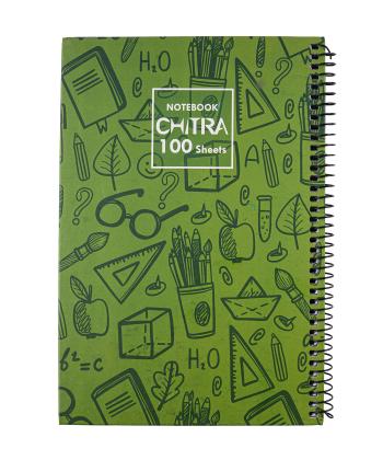 دفتر 100 برگ سیمی جلد سخت چیترا طرحدار