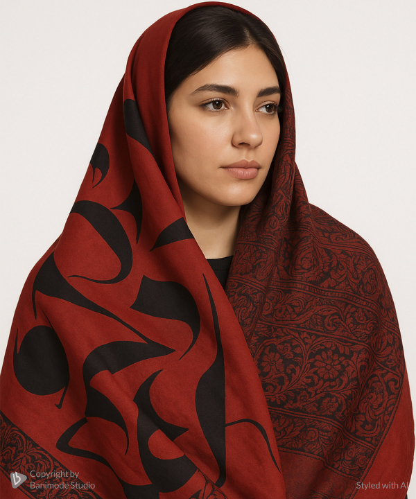 شال ابریشم زنانه طاقه چیان مدل ملت عشق